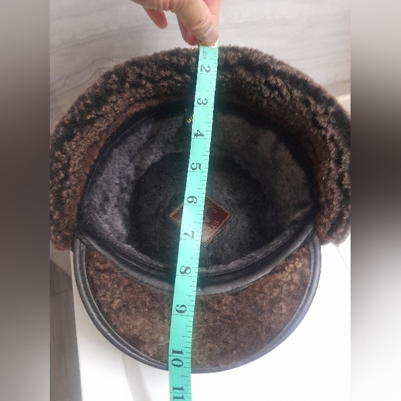 Mumcular - Mens Leather hat (XL) - Black - Vintage - Picture 11 of 11